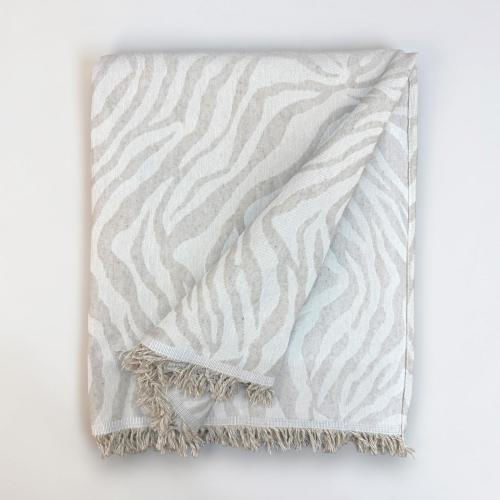 Linea Home Savanna Armchair Throw 180x160cm Ecru