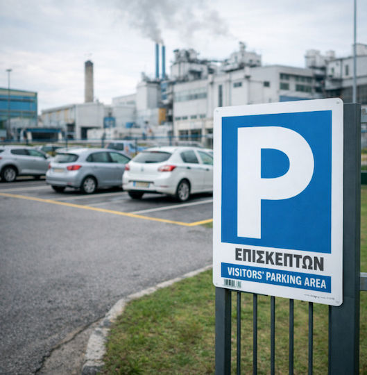Παρκινγκ Επισκεπτων Visitor's Parking Area Πινακιδα Αλουμινιου 21χ32 Infosign 21776