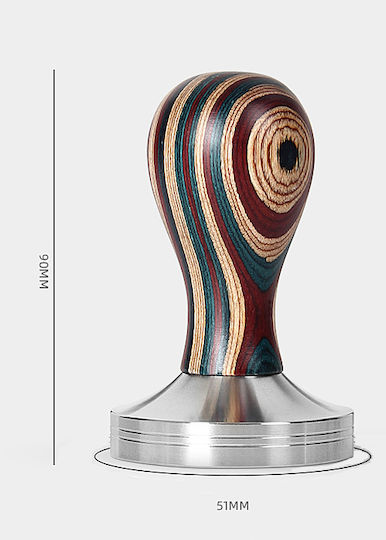 4bars T107 Tamper with Flat Surface 51mm in Brown Colour