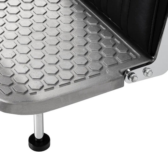 Barber Equipment Καρέκλα Κουρείου Μαύρη με Ρυθμιζόμενο Ύψος και Υδραυλική Ανύψωση