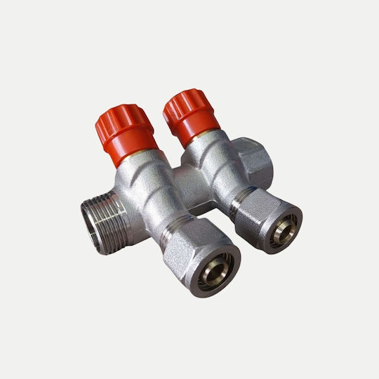 Manifold-Collector Pipe 3/4" Brass 3 Outlets Set Raccord Ø16