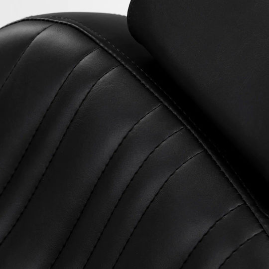 Barber Equipment Καρέκλα Κουρείου Μαύρη με Ρυθμιζόμενο Ύψος και Υδραυλική Ανύψωση