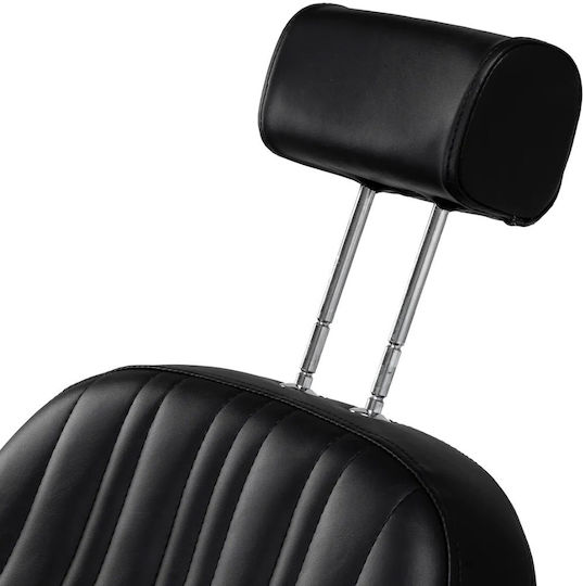 Barber Equipment Καρέκλα Κουρείου Μαύρη με Ρυθμιζόμενο Ύψος και Υδραυλική Ανύψωση