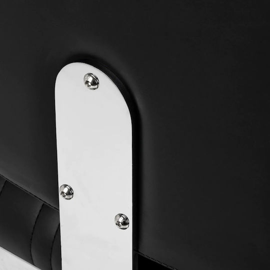 Barber Equipment Καρέκλα Κουρείου Μαύρη με Ρυθμιζόμενο Ύψος και Υδραυλική Ανύψωση