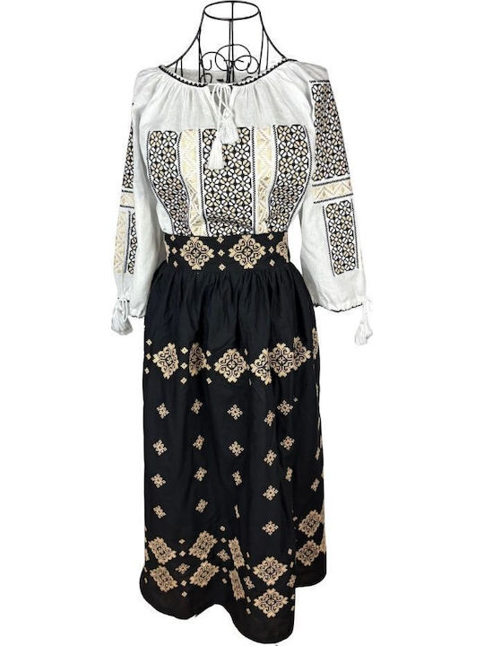 Fustă Floral Neagră