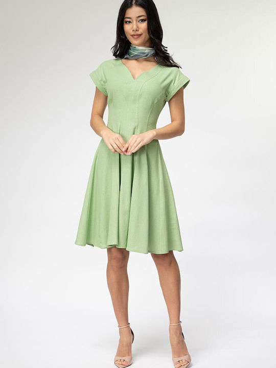 Yanira Rochie De Vară Pentru Nuntă / Botez Verde Măsliniu