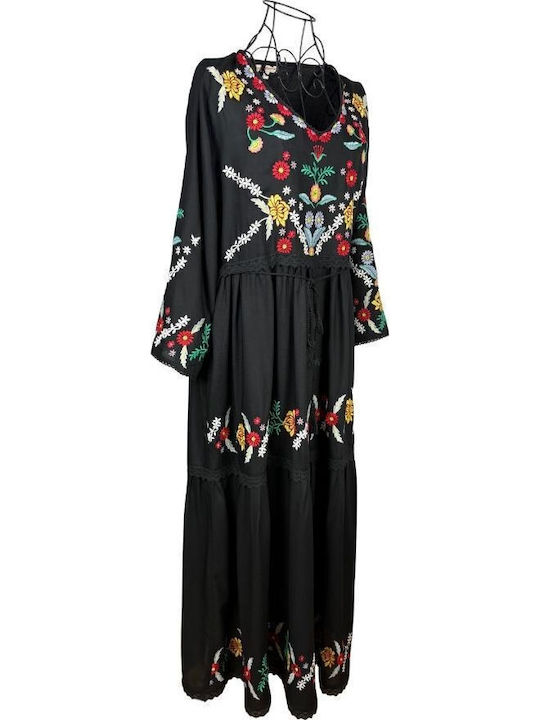 Sommer Maxi Damenkleid Schwarz