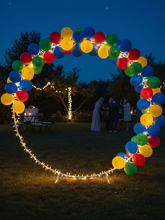 Dekorative Ballonbogen 195x43x195 Cm Weiß Montage-Set