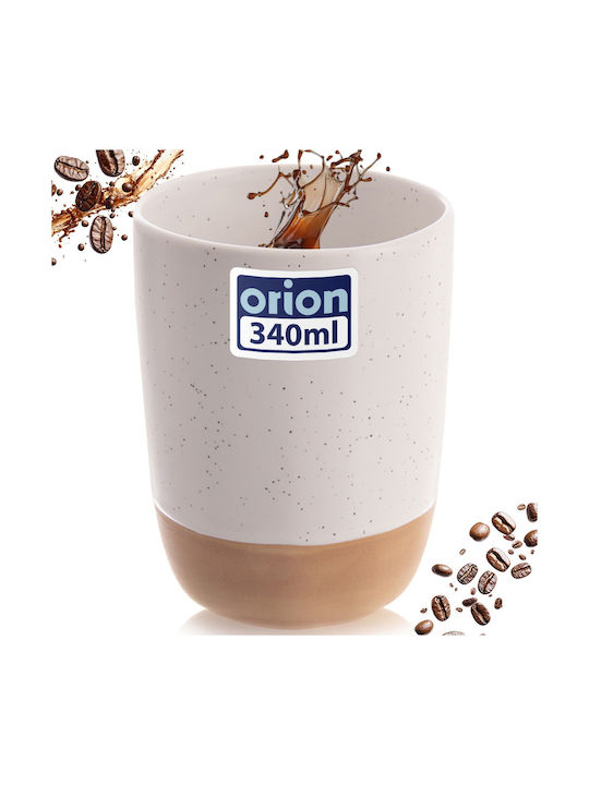Orion Κούπα Κεραμική Λευκή 340ml