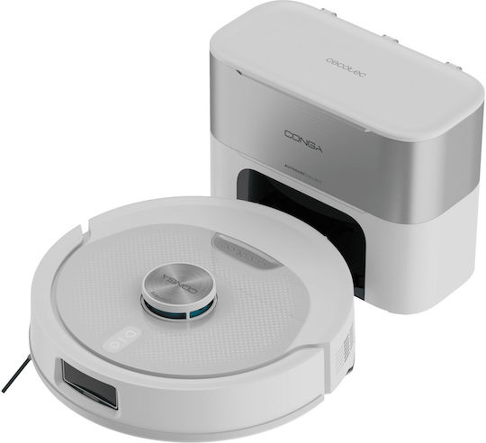 Cecotec Conga Y80 Pearl Σκούπα Ρομπότ με Χαρτογράφηση Laser & Απορρόφηση 25000Pa Λευκή