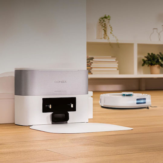 Cecotec Conga Y90 Pearl Σκούπα Ρομπότ με Χαρτογράφηση Laser & Απορρόφηση 25000Pa Λευκή