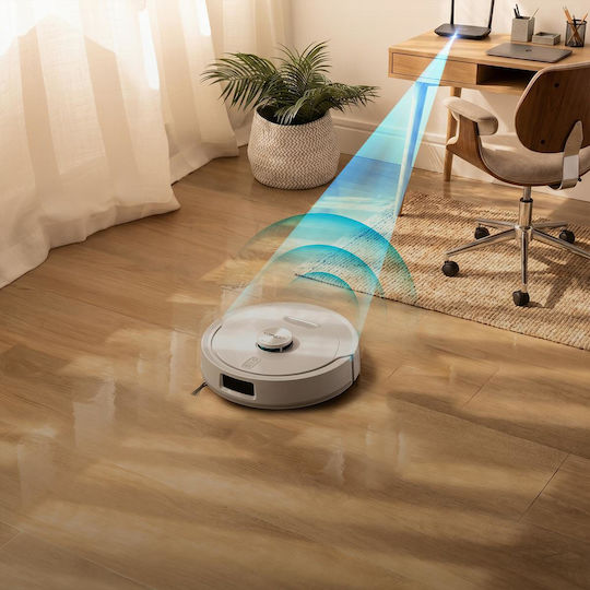 Cecotec Conga Y90 Pearl Σκούπα Ρομπότ με Χαρτογράφηση Laser & Απορρόφηση 25000Pa Λευκή