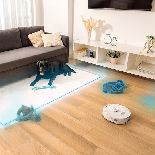 Cecotec Conga Y90 Pearl Σκούπα Ρομπότ με Χαρτογράφηση Laser & Απορρόφηση 25000Pa Λευκή