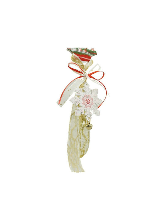 Ornament De Crăciun Pentru Brad Fulgi De Zăpadă Alb Din Lemn 25 Cm Alista Home