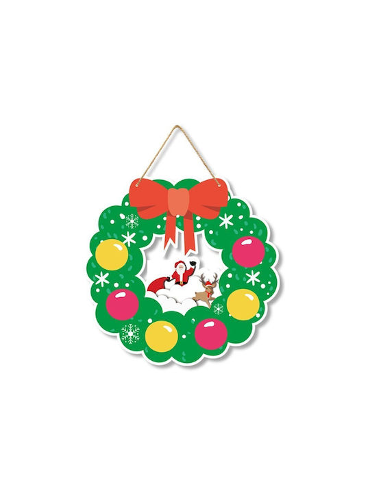 Decorațiune De Crăciun Flippy Suspendată Ușă Perete Șir Inclus 32 X 33 Cm 350g Coroniță Din Hârtie Design Multicolor
