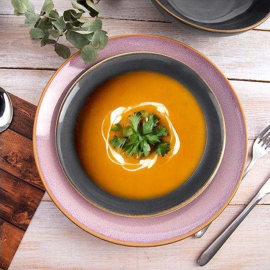 Orion Soup Plate Ceramic Gray 20.5cm
