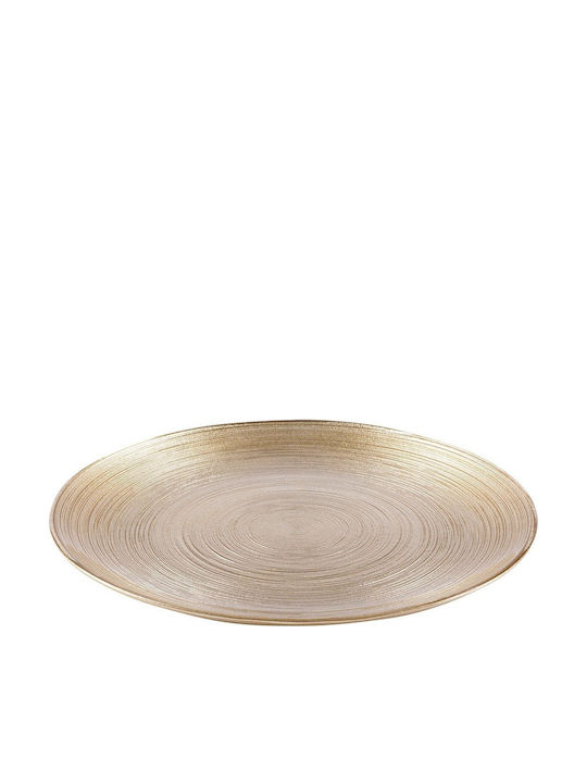 Vilde Servierplatte für Wüste aus Glas Gold 21cm