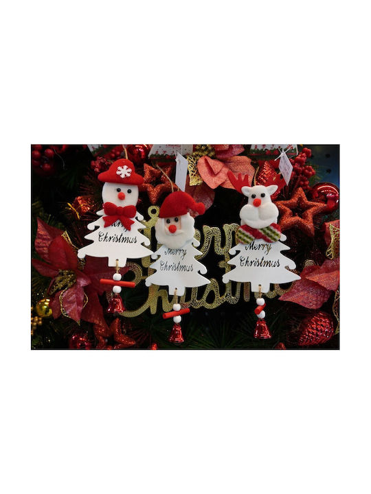 Ornament De Crăciun Pentru Brad Om De Zăpadă Alb Din Lemn 20 Cm Alista Home