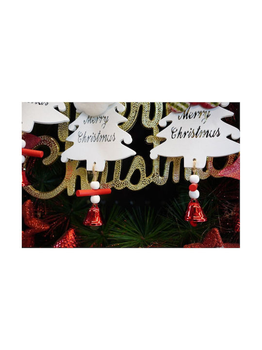 Ornament De Crăciun Pentru Brad Om De Zăpadă Alb Din Lemn 20 Cm Alista Home