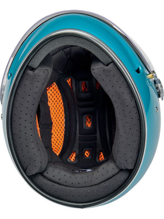 Biltwell Gringo SV Gloss Atlantic Teal Motorradhelm Volles Gesicht DOT / ECE 22.06