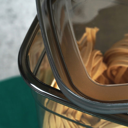 Vilde Set 12 Stück Lebensmittelgläser Für Kaffee / Nudeln Mit Kunststoff-Deckel Transparent 1000ml