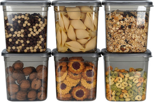 Vilde Vilde Lebensmittelgläser & Behälter Set 6 Stück Kaffee / Nudeln mit Kunststoffdeckel Transparent 1850ml Vilde Vilde Lebensmittelgläser & Behälter Set 6 Stück Kaffee / Nudeln mit Kunststoffdeckel Transparent 1850ml