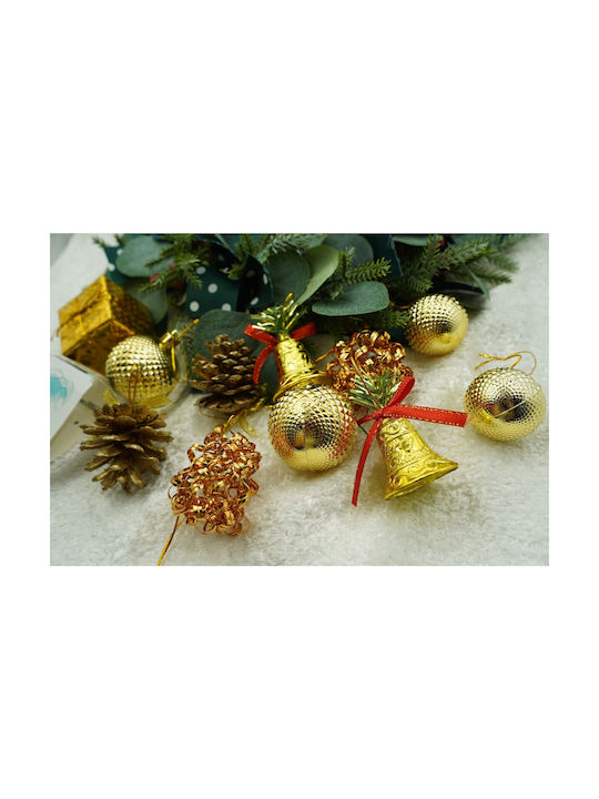 Set 24 Christmas Tree Ornaments Alista Home Globe Type Multicolor Made Polystyrene Glitter Finish Box 5 Cm Depth X 29 Cm Length X 19 Cm Height