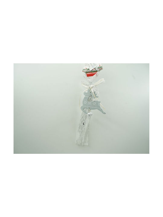 Christmas Tree Ornament Deer Alista Home Gray Wood 25 Cm