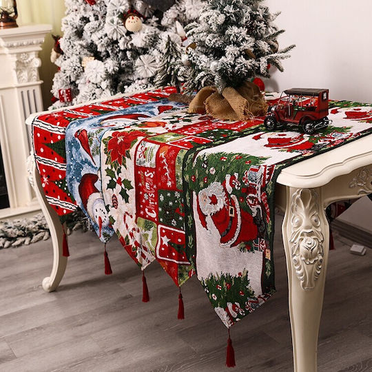Alista Home Față De Masă De Crăciun Din Material Textil Runner Moși Crăciun 180x35cm