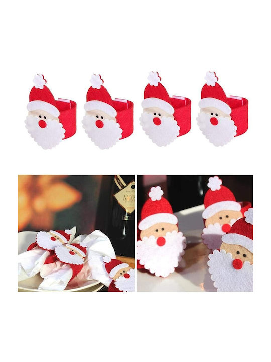 Alista Home Suport pentru Șervețele de Crăciun Din Material Textil Moși Crăciuni 10x5.5cm