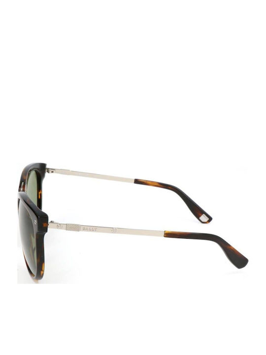 Bally Unisex Γυαλιά Ηλίου με Καφέ Σκελετό και Πράσινο Φακό