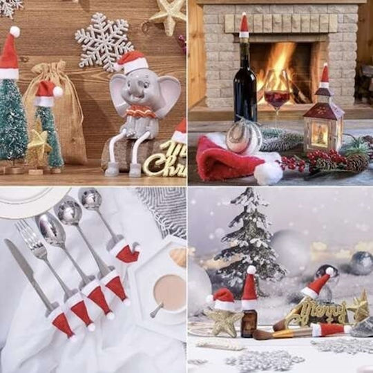 Set Christmas Case for Cutlery Santa Claus 12x6cm 12 Pieces