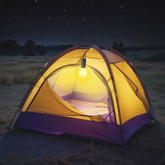 Hanging Led Bulb Solar Lamp Usb-c 100lm Light Sensor Camping Ip55