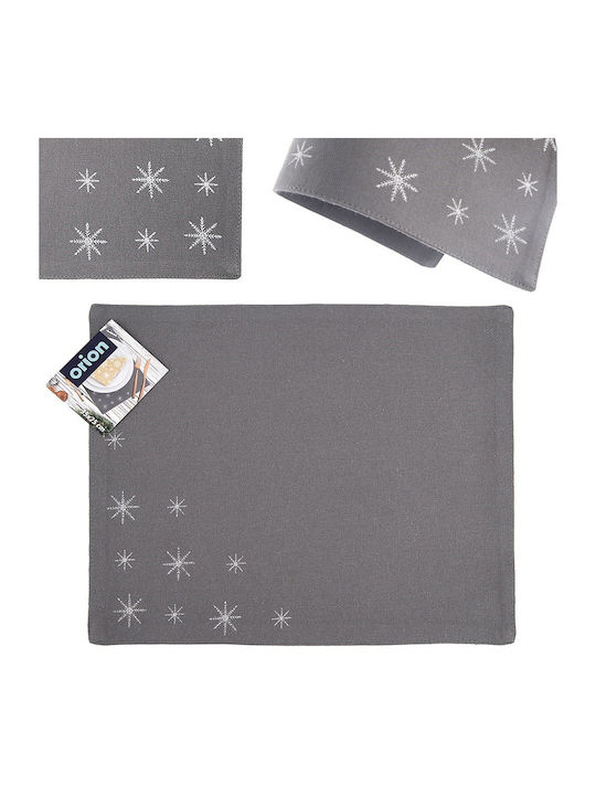 Orion Christmas Fabric Gray Placemats 33.5x26cm