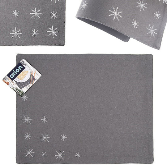 Orion Christmas Fabric Gray Placemats 33.5x26cm