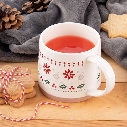 Orion Christmas Porcelain White Mug 13x9.5x8.5cm 380ml