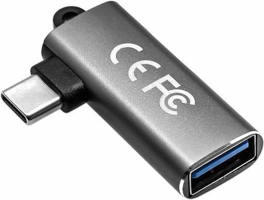 Andowl Otg Converter USB-C Male to Female Gray 1 Piece