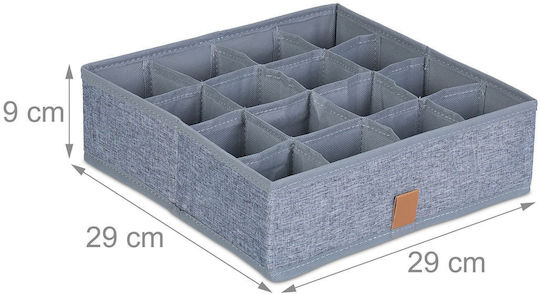 Relaxdays Организатор за Чекмеджета в Сив Цвят 9x29x29см 4 Бройки