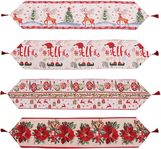 Alista Home Seturi De Masă Tesătură Albă 173x34cm Alista Home Seturi De Masă Tesătură Albă 173x34cm