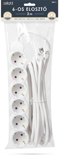 Alista Home Steckdosenleiste 6 Steckdosen mit Kabel 3m