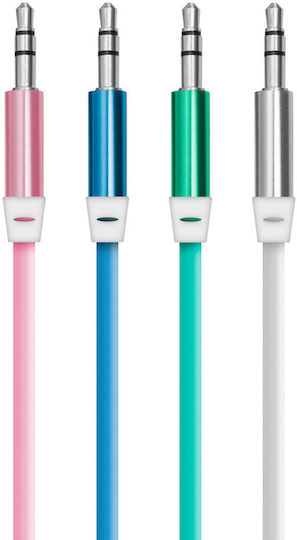 Aux Cable 3.5 Mm Jack 1m Universal Stereo Audio Cable Durable Metal Connector Anti-tangle