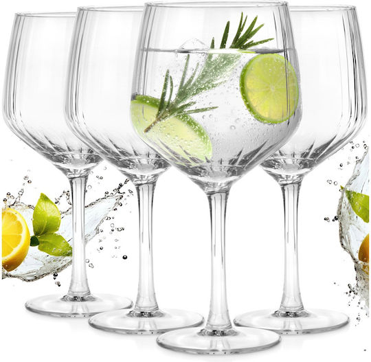 Excellent Houseware Set Brillen Weißwein Wasser Cocktail/Trinken aus Glas Kelch 580ml 4Stücke