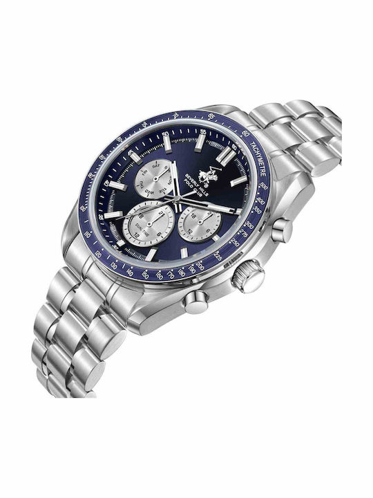 Beverly Hills Polo Club Dual Time Ρολόι Μπαταρίας με Μεταλλικό Μπρασελέ Beverly Hills Polo Club Dual Time Ρολόι Μπαταρίας με Μεταλλικό Μπρασελέ