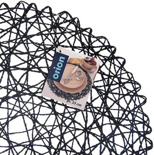 Orion Runde Papier Tischsets Schwarz