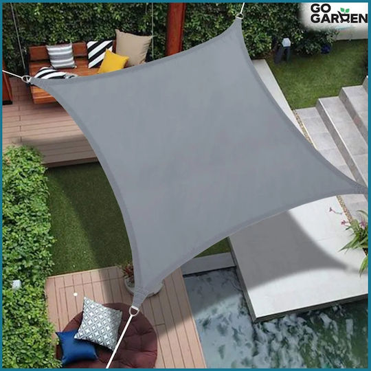 GoGarden Rectangular Gray Shade Sail 4x6m 160gr/m²