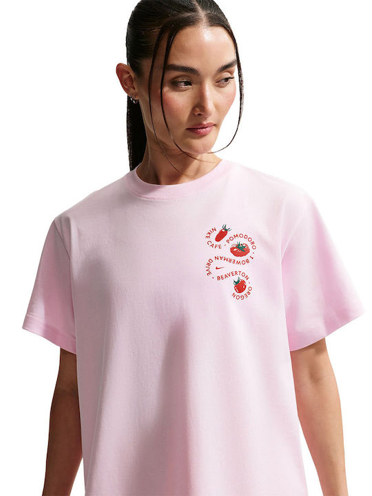 Nsw Γυναικείο Oversized T-shirt Ροζ