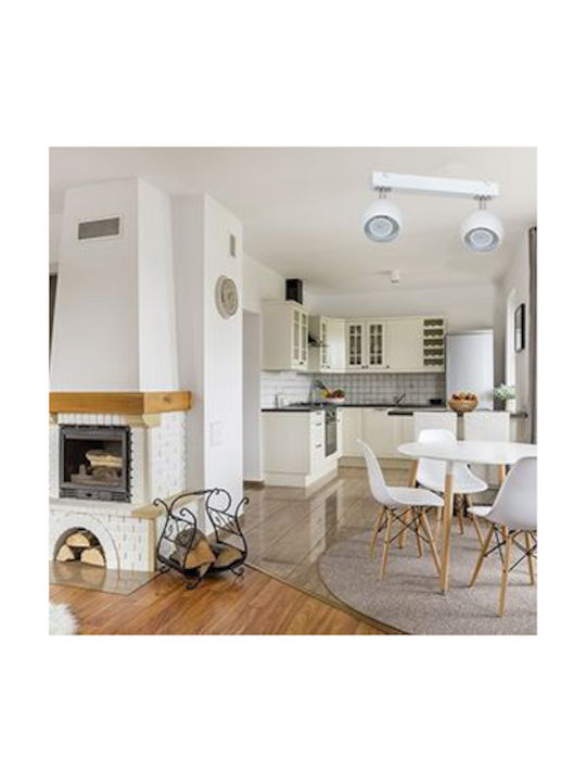 Light Home Διπλό Σποτ σε Μαύρο Χρώμα
