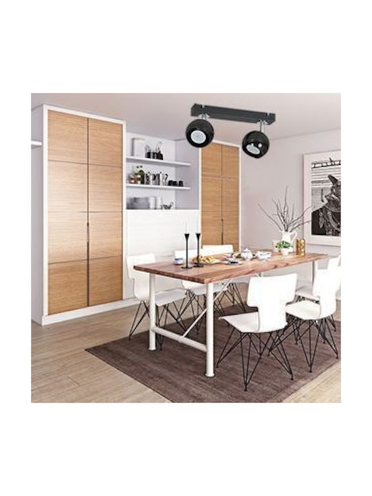 Light Home Διπλό Σποτ σε Μαύρο Χρώμα
