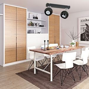Light Home Двоен Спот в Черен Цвят