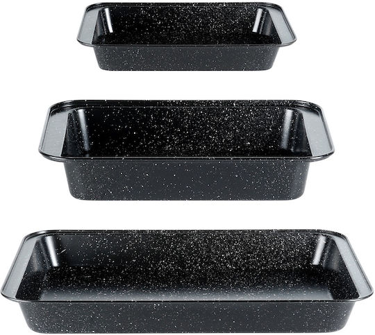 Vilde Vilde Stainless Steel Baking Pan with Stone Interior Coating 3 Pieces